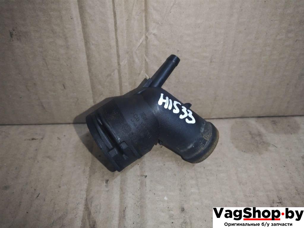 фланец (тройник) системы охлаждения Volkswagen Sharan 2 поколение 2011, 2.0 л., TDi, CFF, дизель, МКПП, черный, минивэн, передний привод, 3C0122291 - фото №1