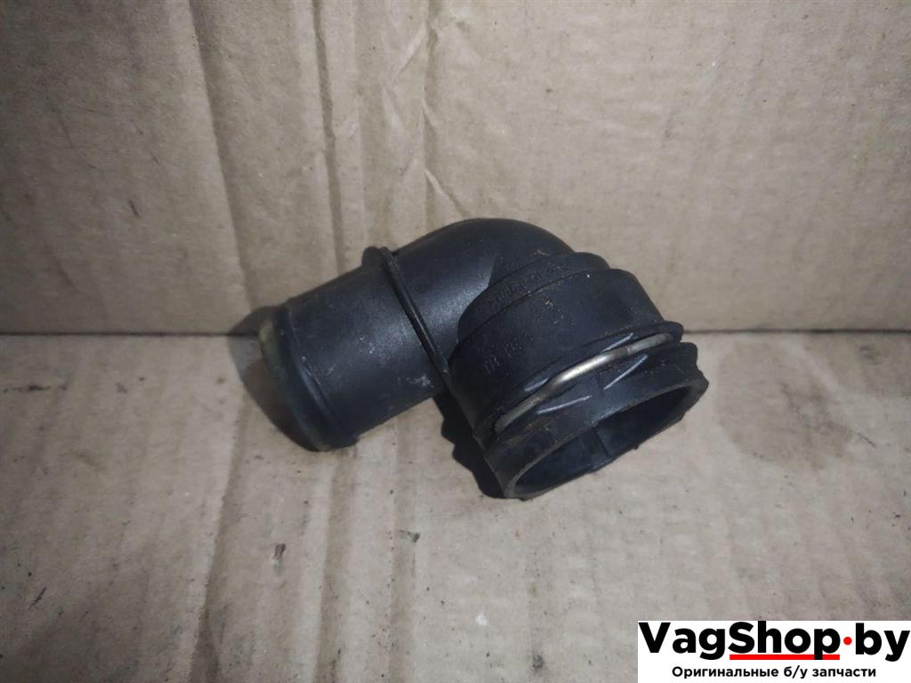 фланец (тройник) системы охлаждения Volkswagen Sharan 2 поколение 2011, 2.0 л., TDi, CFF, дизель, МКПП, черный, минивэн, передний привод, 5N0122291A - фото №1