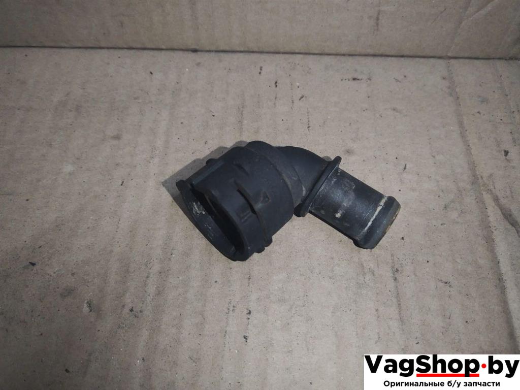 фланец (тройник) системы охлаждения Volkswagen Sharan 2 поколение 2011, 2.0 л., TDi, CFF, дизель, МКПП, черный, минивэн, передний привод, 1K0122291CL - фото №1