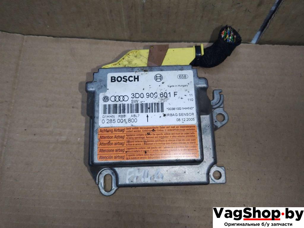 блок AirBag Volkswagen Touareg 1 поколение 2006, 2.5 л., TDi, BAC, дизель, АКПП, синий, внедорожник 5 дв., полный привод, 3D0909601F - фото №1