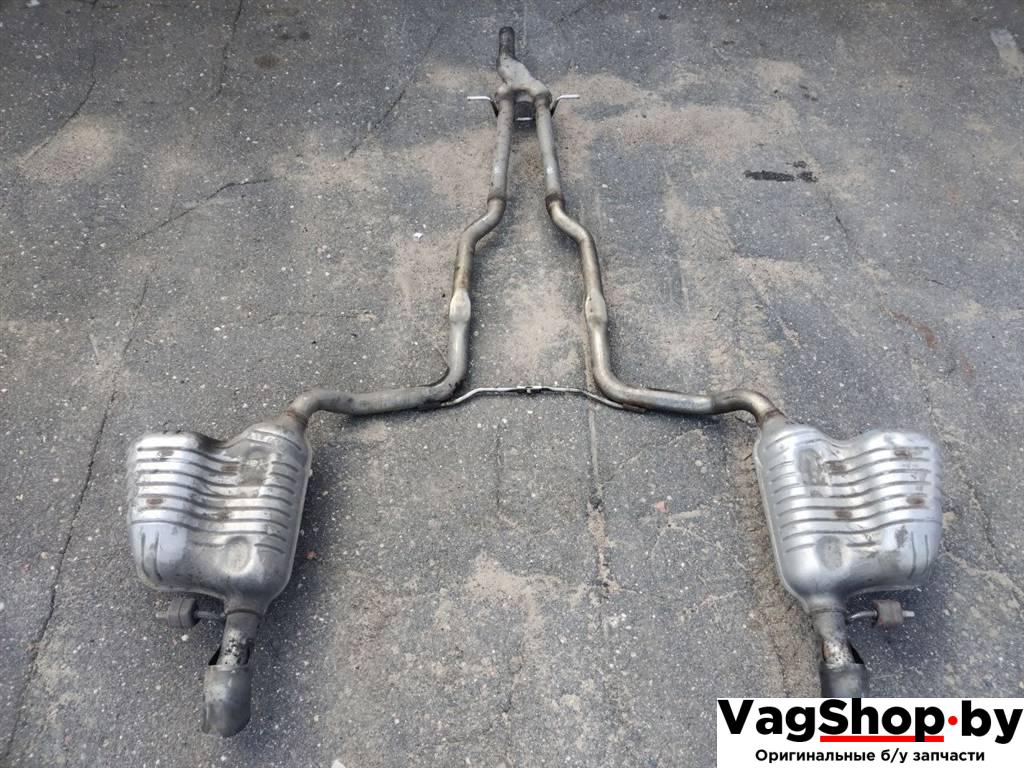 глушитель Audi A6 4F/C6 2005, 3.0 л., TDi, BMK, дизель, АКПП, синий, седан, полный привод, 4F0253611AA, 4F0253612AA - фото №1