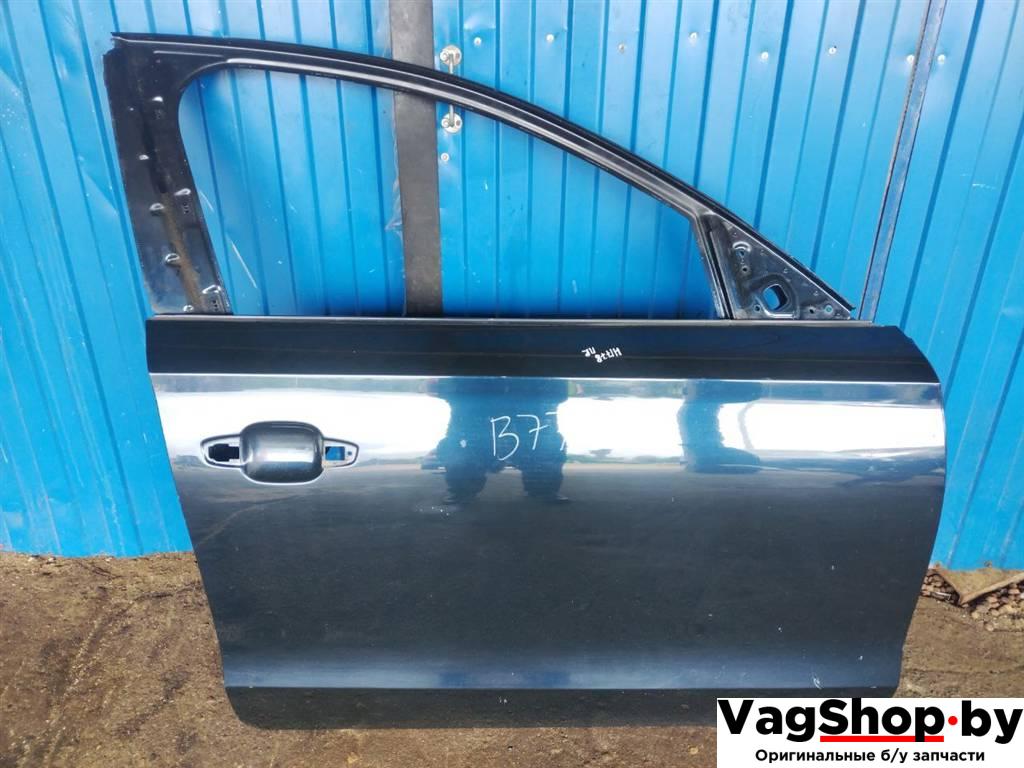 дверь передняя правая Audi A8 D4/4H 2011, 3.0 л., TDi, CDT, дизель, АКПП, синий, седан, полный привод - фото №1