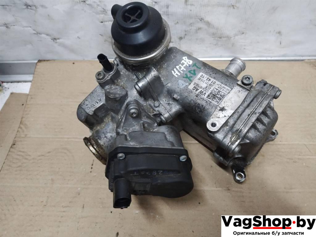 охладитель EGR / Радиатор EGR Audi A8 D4/4H 2011, 3.0 л., TDi, CDT, дизель, АКПП, синий, седан, полный привод, 059131515BE, 059131503R - фото №1