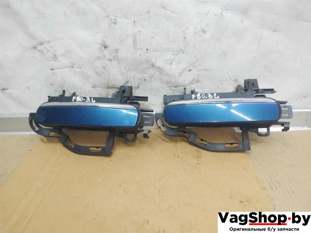 ручка наружная задняя левая Audi A6 4F/C6 2005, 3.0 л., TDi, BMK, дизель, АКПП, синий, седан, полный привод, 4F0837885 - фото №1