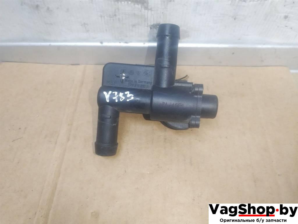 кран отопителя (печки) Volkswagen Touareg 2 поколение 2012, 3.6 л., FSI, CGR, бензин, АКПП, серебро, внедорожник 5 дв., полный привод, 7PP819810A - фото №1