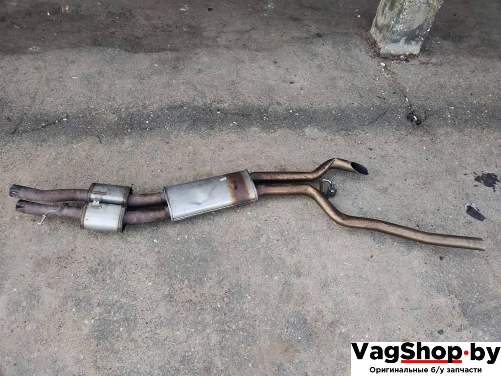 глушитель Volkswagen Touareg 2 поколение 2014, 3.6 л., FSI, CGR, бензин, АКПП, синий, внедорожник 5 дв., полный привод, 7P6253211E, 7L6253211R - фото №1