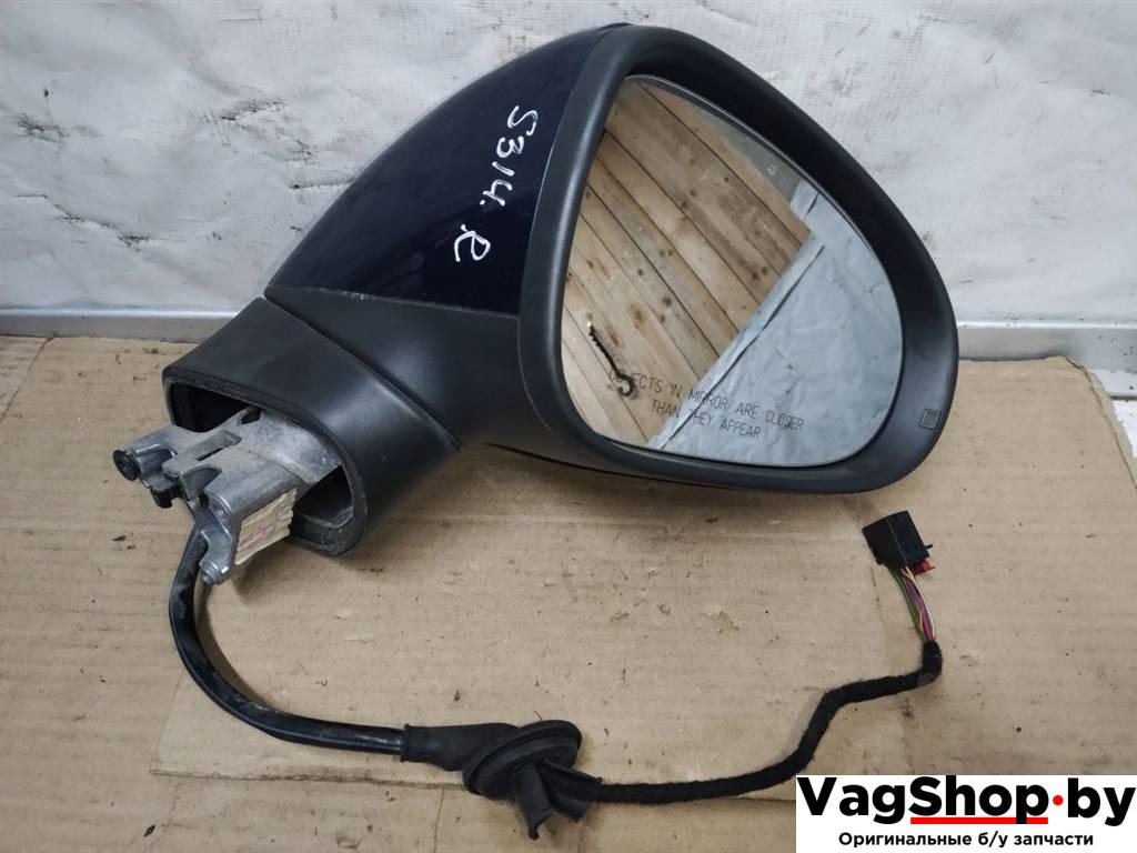 зеркало наружное правое Volkswagen Touareg 2 поколение 2014, 3.6 л., FSI, CGR, бензин, АКПП, синий, внедорожник 5 дв., полный привод - фото №1