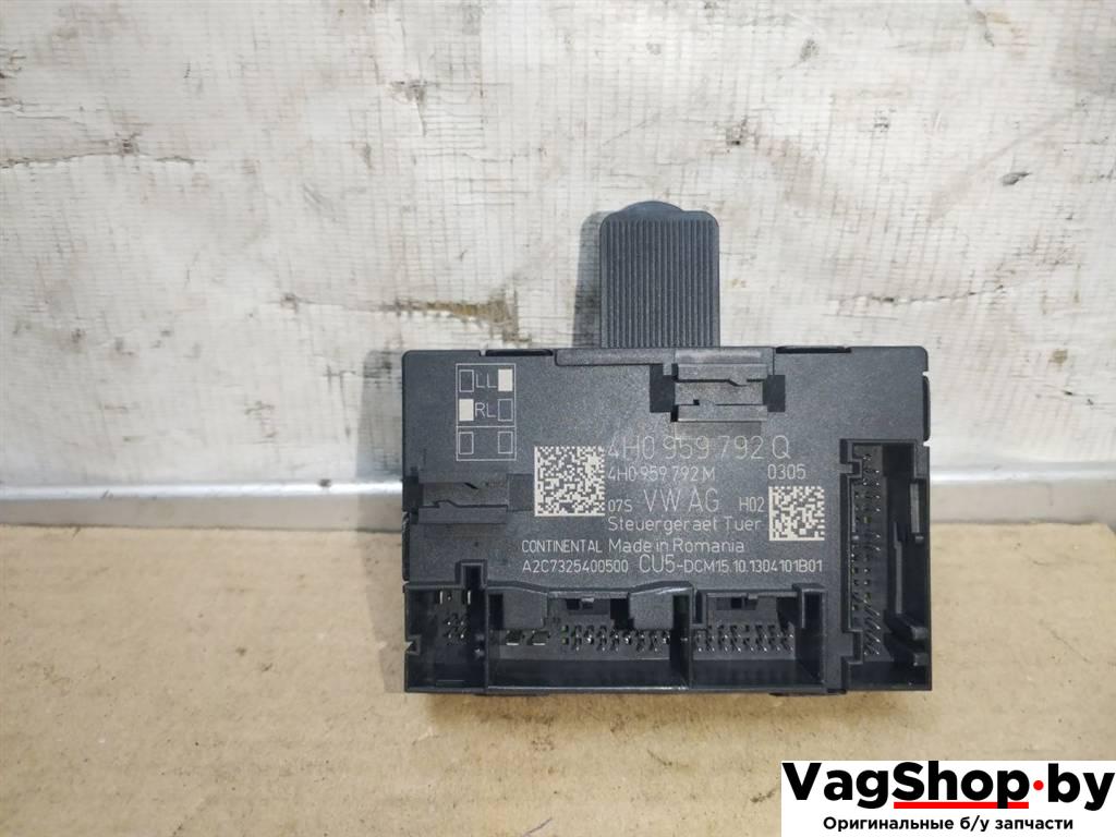 модуль управления двери Volkswagen Touareg 2 поколение 2014, 3.6 л., FSI, CGR, бензин, АКПП, синий, внедорожник 5 дв., полный привод, 4H0959792Q, 4H0959792M - фото №1