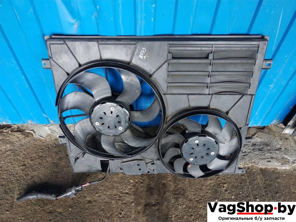 вентилятор радиатора Volkswagen Sharan 2 поколение 2011, 2.0 л., TDi, CFF, дизель, МКПП, черный, минивэн, передний привод - фото №1