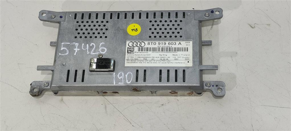 дисплей Audi A5 8T 2009, седан, 8T0919603A, 8T0057603A, 8T0057603E, 8T0057603F, 8T0057603G, . - фото №1