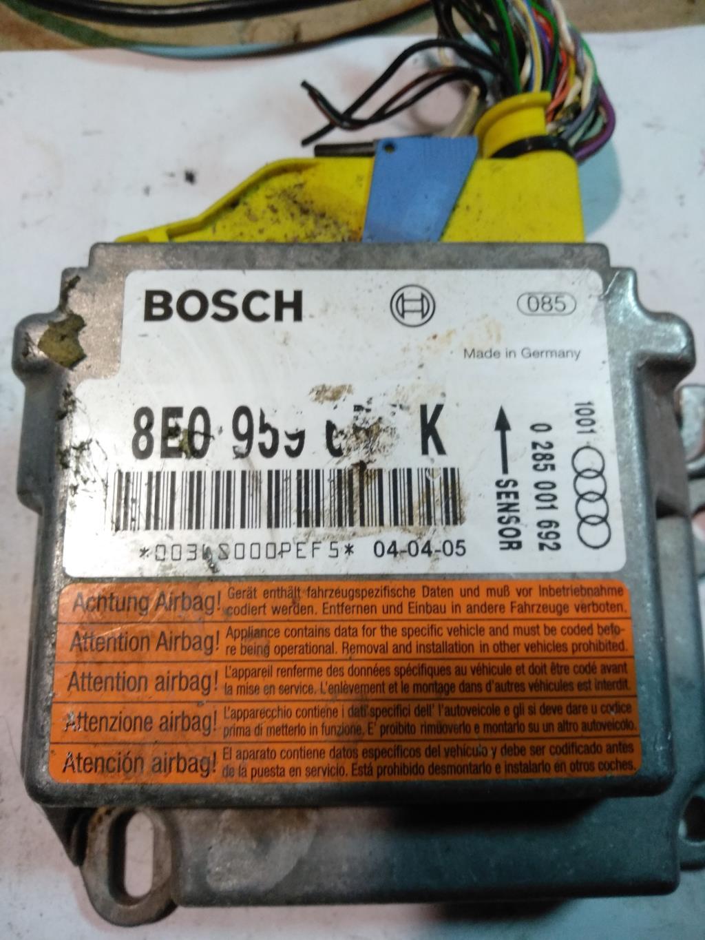 блок AirBag Audi A4 B6 2003, 1.8 л., бензин, седан, 8E0959655C, 8E0959655K, . - фото №1