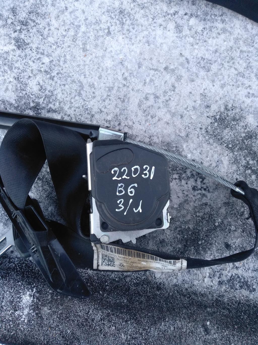 ремень безопасности Volkswagen Passat B6 2006, 2.0 л., бензин, седан, 3C5857805H, . - фото №1