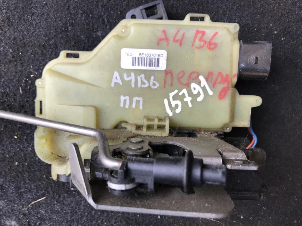 замок двери передней правой Audi A4 B6 2003, 1.9 л., TDi, дизель, седан, 8E1837016D, . - фото №1