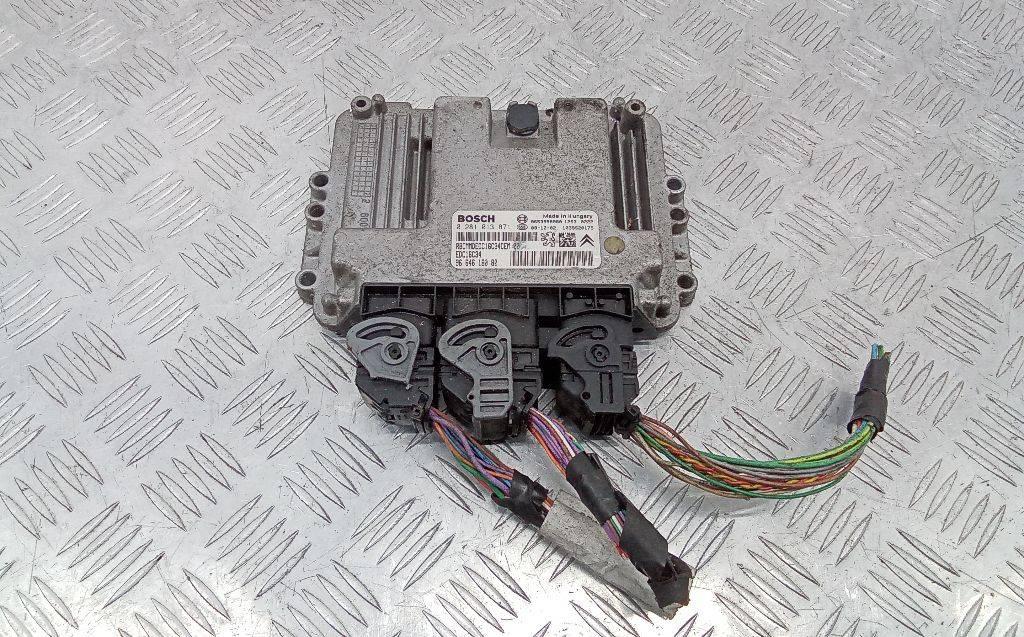 блок управления двигателем Peugeot Partner 2 поколение (B9) 2008, 1.6 л., дизель, МКПП, 9664618080, 0281013871 - фото №1