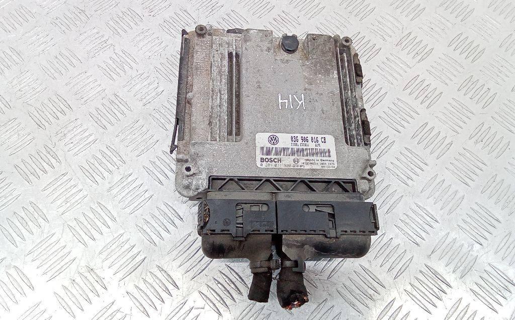 блок управления двигателем Volkswagen Golf 5 поколение 2005, 1.9 л., дизель, 03G906016 - фото №1