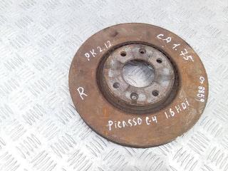 диск тормозной передний Citroen C4 Picasso 1 поколение 2011, 1.6 л., дизель