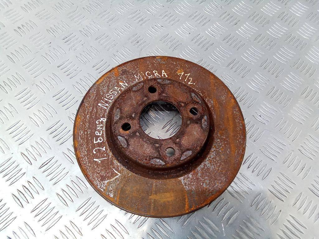 диск тормозной передний Nissan Micra 4 поколение (K13) 2011, 1.2 л., бензин - фото №1