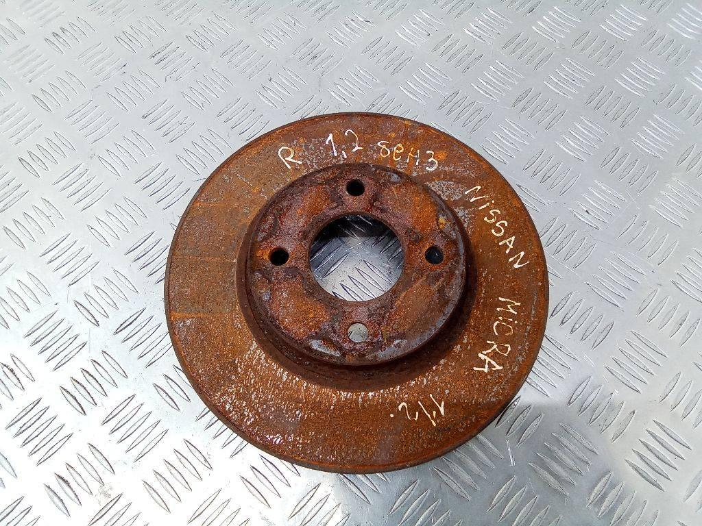 диск тормозной передний Nissan Micra 4 поколение (K13) 2011, 1.2 л., бензин - фото №1