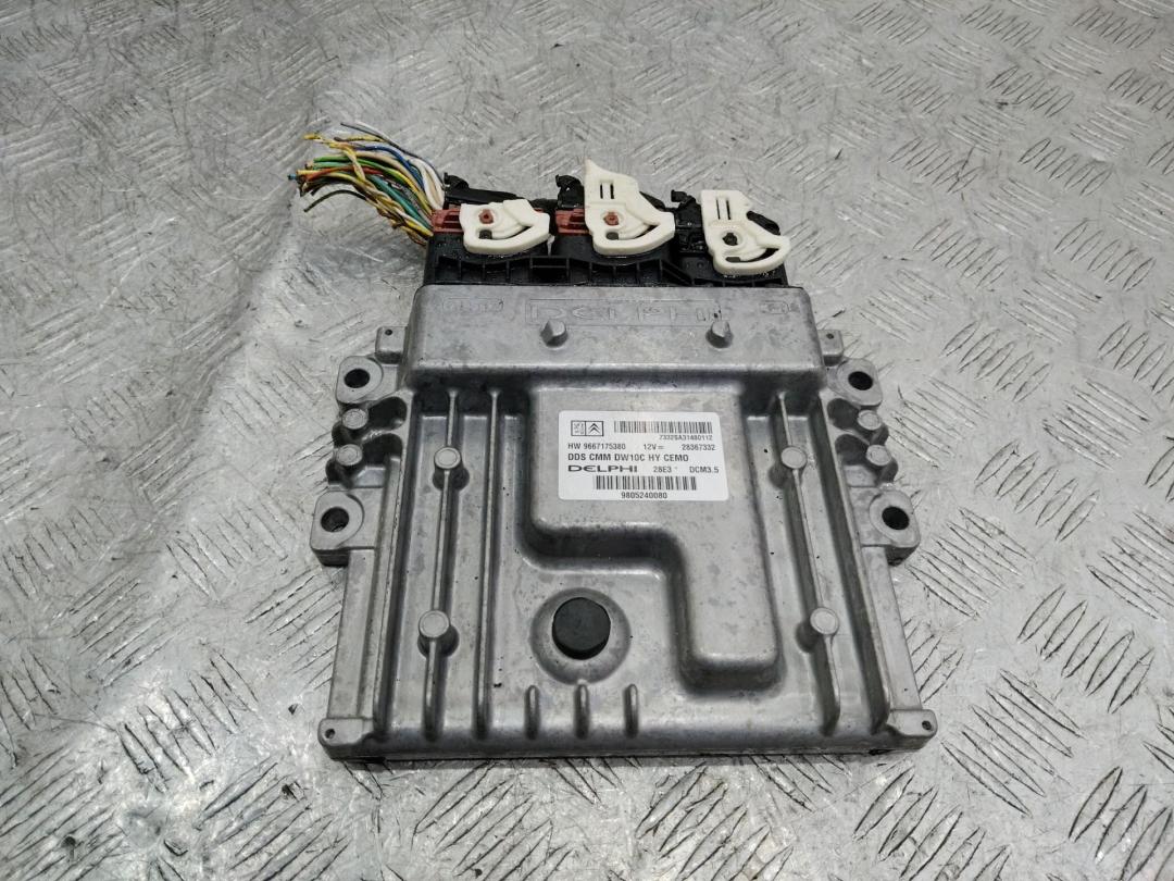 блок управления двигателем Peugeot 508 1 поколение 2013, 2.0 л., 9667175380, 9805240080 - фото №1