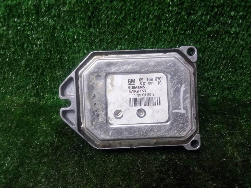 блок управления двигателем Opel Zafira A рестайлинг (2003—2006) 2004, 1.8i Z18XE, 09158670 - фото №1