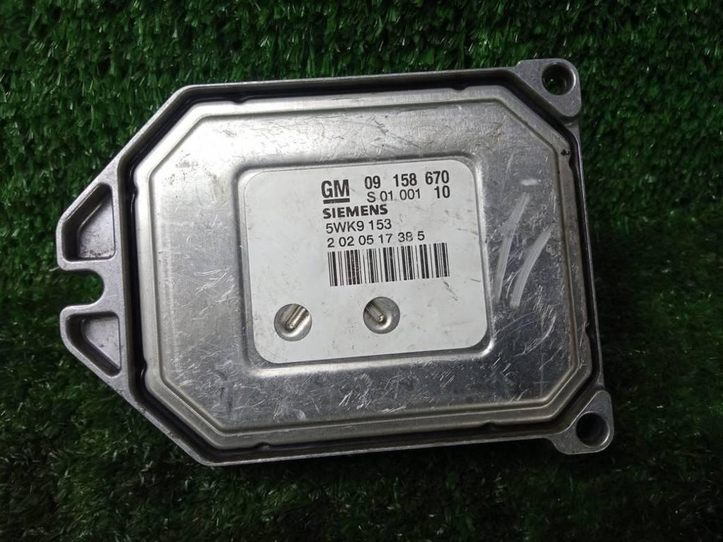 блок управления двигателем Opel Zafira A рестайлинг (2003—2006) 2004, 1.8i Z18XE, 09158670 - фото №1