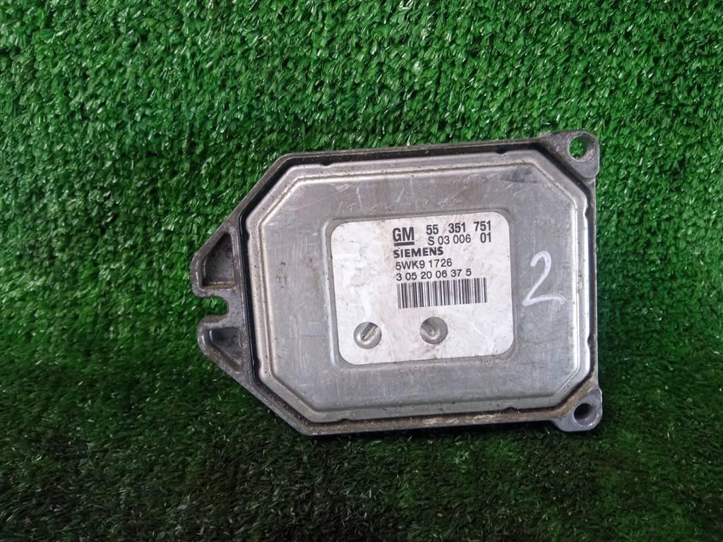 блок управления двигателем Opel Zafira A рестайлинг (2003—2006) 2004, 1.8i Z18XE, 55351751 - фото №1