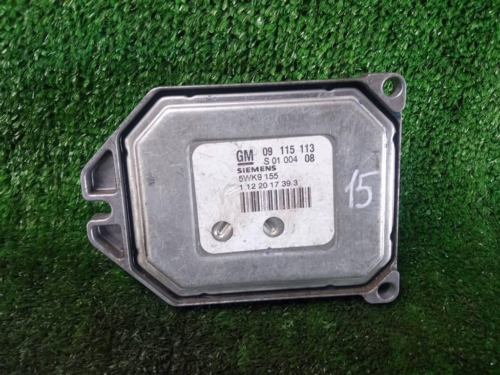 блок управления двигателем Opel Zafira A рестайлинг (2003—2006) 2004, 1.8i Z18XE, 09115113 - фото №1