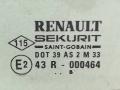 стекло двери передней левой Renault Laguna 1 поколение 1998, 2.2 л., TD, G8T 752, дизель, МКПП, серый, универсал, передний привод - фото №2