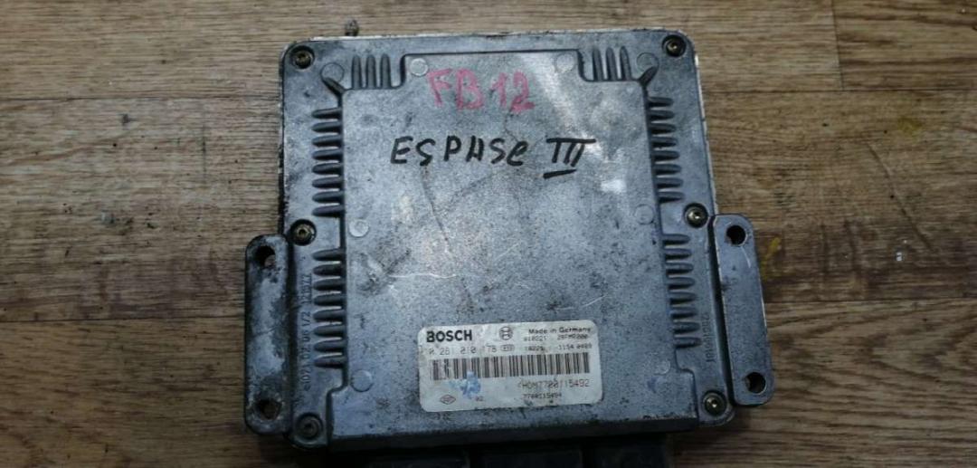 блок управления двигателем Renault Espace 3 поколение 1999, 2.2 л., дизель, МКПП, минивэн, 0281010178 - фото №1