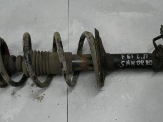 стойка передняя левая Dacia Sandero 1 поколение 2010, 1.4 л., бензин, МКПП, хетчбэк 5 дв.