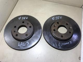 Диск тормозной (комплект) Renault Laguna 3 поколение 2010, 1.5 л., дизель, МКПП, хетчбэк 5 дв.