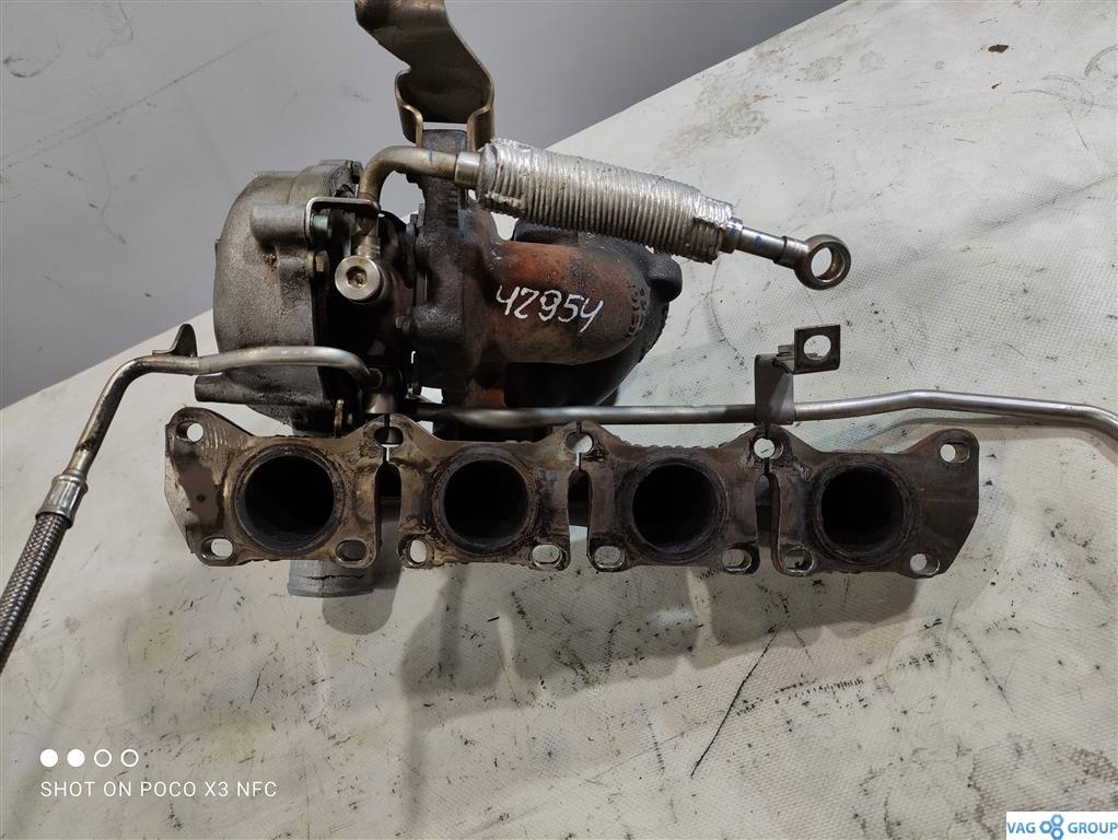 турбина Volkswagen Golf 4 поколение 2001, 1.8 л., бензин, хетчбэк 5 дв., 06A145713B, AUM, 06A145704S, AGU, 06A145704T, 06A145713D, AUQ, 06A145713F - фото №1