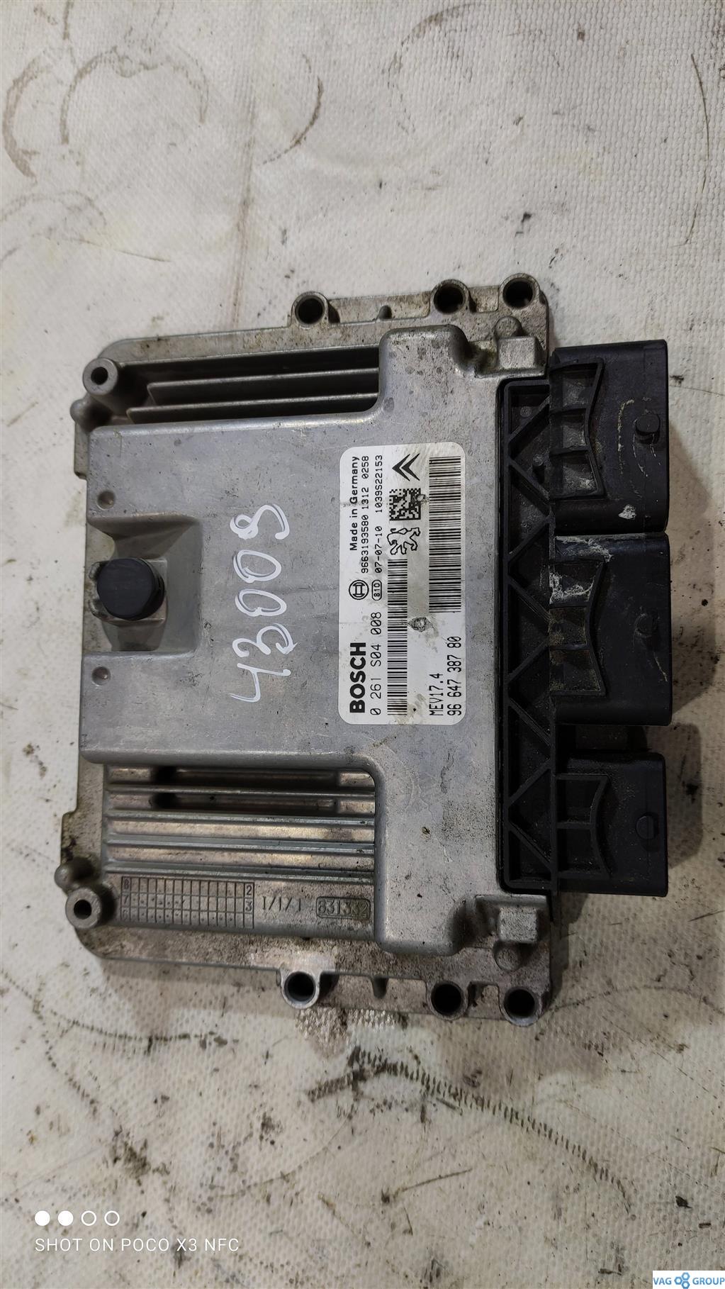 блок управления двигателем Peugeot 308 T7 2009, 1.6 л., бензин, хетчбэк 5 дв., 9664738780, EP65FT, . - фото №1