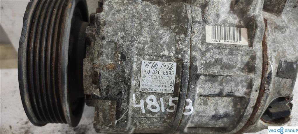 компрессор кондиционера Volkswagen Jetta 5 поколение 2006, 2.0 л., FSI, бензин, седан, BVZ, 1K0820859P, BSE, BVY, BPY, BLR, BLY, 1K0820803S, 1K0820859M, 1K0820859S, 1K0820803L, 1K0820859F, 1K0820803N, 1K0820803F, 1K0820859E, 5N0820803C, 1K0820803P, 5N0820803A, 1K0820859T, 1K0820859C, 5Q0820803E, BWA, 5N0820803, 5N0820803H, 890632, 1K0820803C, 1K0820859D, 1K0820803E, BSF, 5K0820803H, 1K0820808DX, 1K0820808FX, 5K0820803J, 1K0820803QX, 1K0820808A, 1K0820808BX, 1K0820859H, 1K0820859N, 5K0820803, 5K0820803C, 5K0820803E, 5K0820803G, 5K0820803L, 5Q0820803J, 5Q0820803N, 5Q0820803R, 8J0260805A, 699357 - фото №1