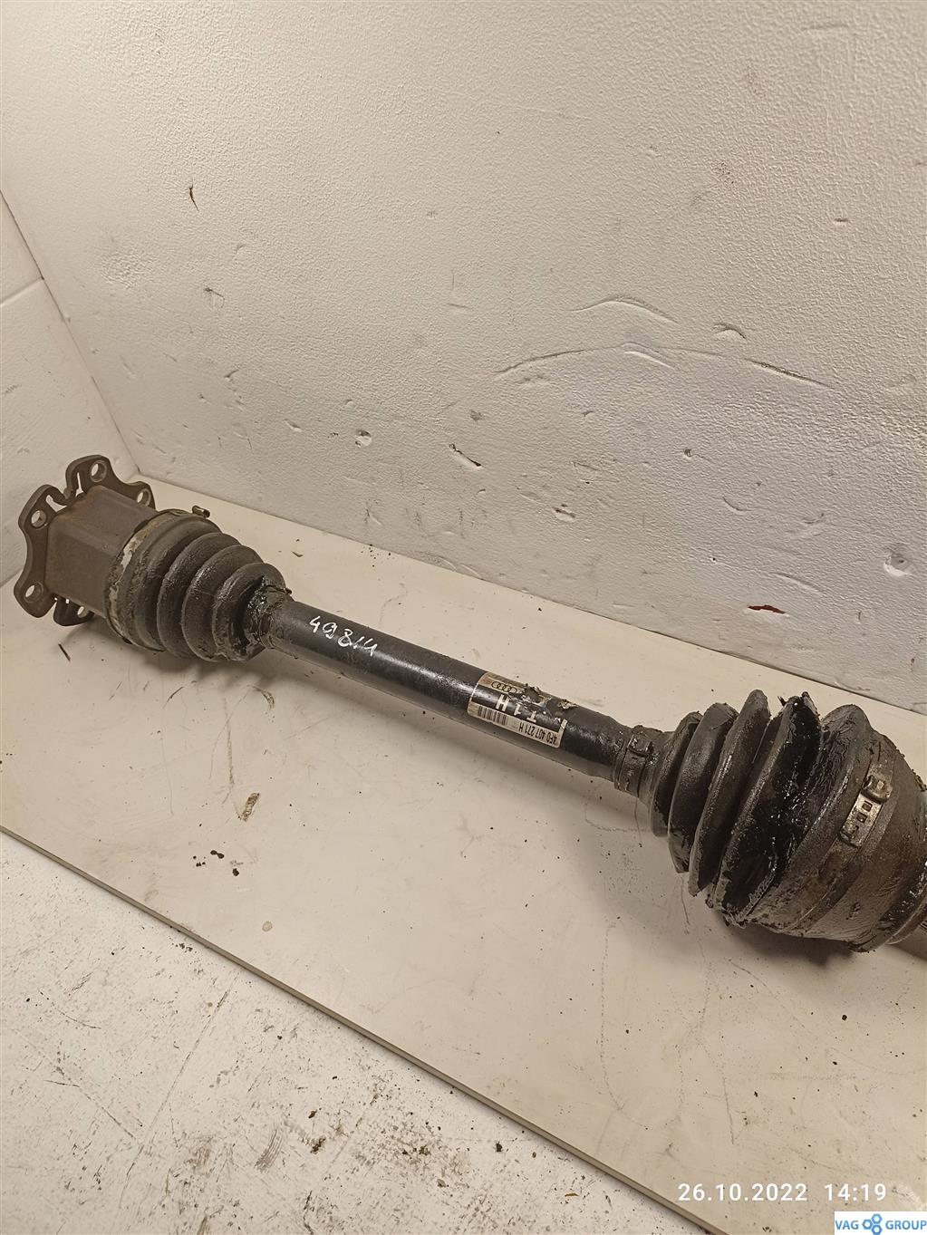 полуось передняя левая (приводной вал, ШРУС) Audi A6 4F/C6 2005, 3.0 л., AUK, BBJ, BDW, BPJ, 4F0407271H, BKH, BYK, BDH, . - фото №1