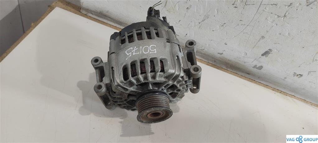 генератор Audi A4 B7 2006, 2.0 л., TFSI, бензин, седан, BPJ, 06E903016D, . - фото №1