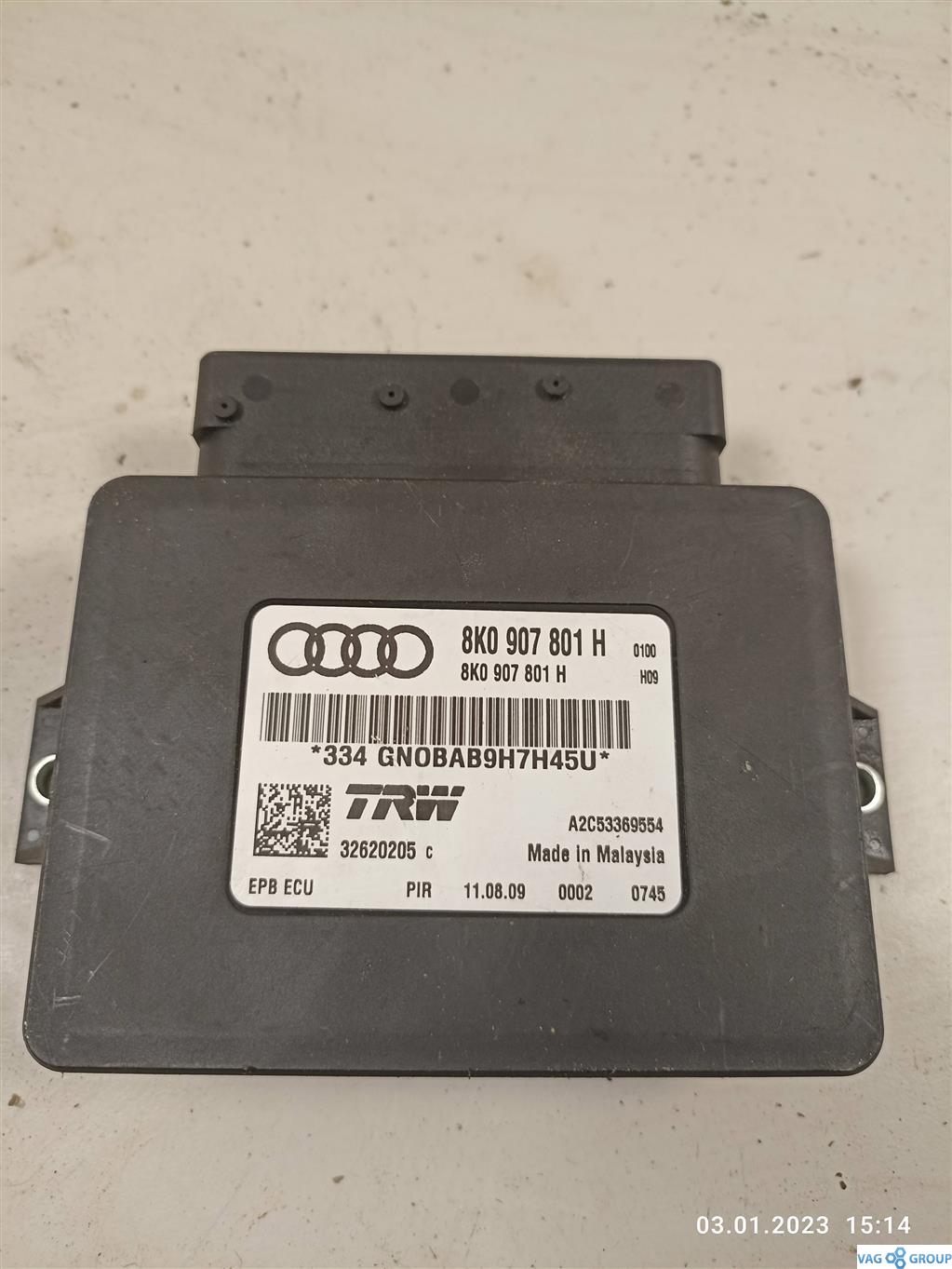 блок управления ручником Audi A4 B8/8K 2010, 8K0907801H, 8K0907801E, 8K0907801F, 8K0907801G, . - фото №1