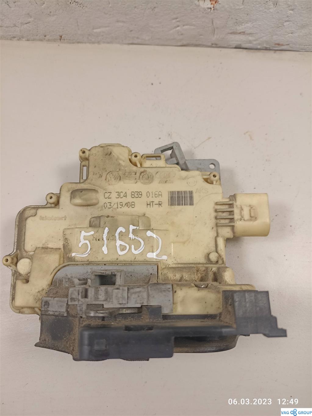 замок двери задней правой Volkswagen Passat B6 2007, 3C4839016A, . - фото №1