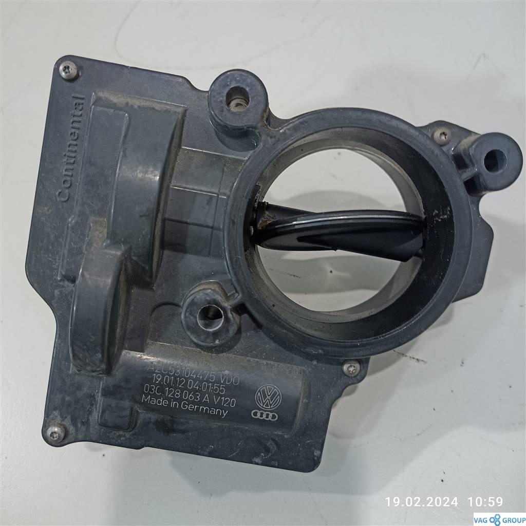 заслонка дроссельная Volkswagen Tiguan 1 поколение 2009, 1.4 л., TSI, BLG, BMY, 03C128063A, 03C128063B, CDGA, CAVD, CNWA, CTHA, CTHE, CAVE, . - фото №1
