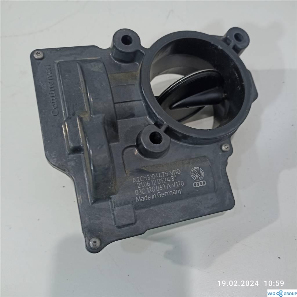 заслонка дроссельная Volkswagen Tiguan 1 поколение 2009, 1.4 л., TSI, BLG, BMY, 03C128063A, 03C128063B, CDGA, CAVD, CNWA, CTHA, CTHE, CAVE, . - фото №1