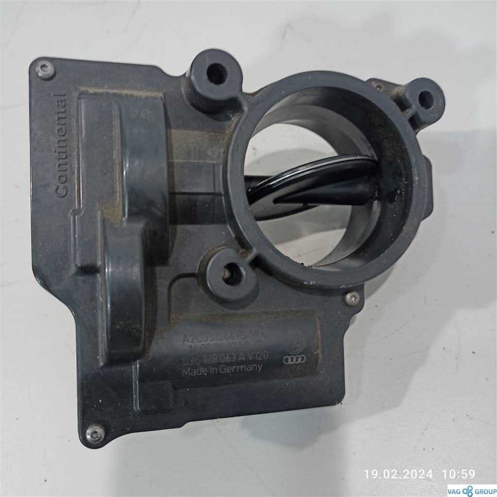 заслонка дроссельная Volkswagen Tiguan 1 поколение 2009, 1.4 л., TSI, BLG, BMY, 03C128063A, 03C128063B, CDGA, CAVD, CNWA, CTHA, CTHE, CAVE, . - фото №1