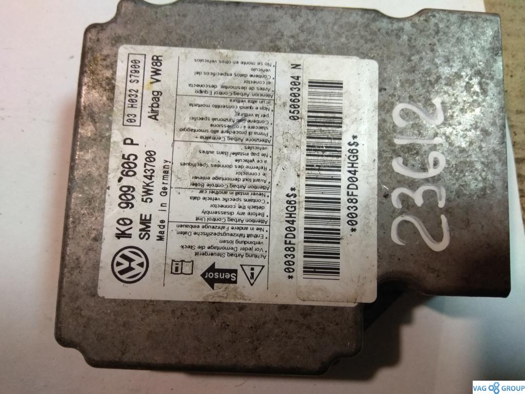 блок AirBag Volkswagen Golf 5 поколение 2007, 2.0 л., TDi, дизель, хетчбэк 5 дв., 1K0909605P, . - фото №1