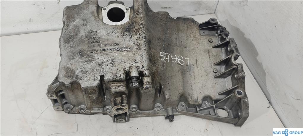 масляный поддон Audi A4 B7 2006, 2.0 л., TFSI, бензин, седан, 06B103603AS, BPG, BPJ, BWE, BWT, BGB, BUL, BYK, . - фото №1