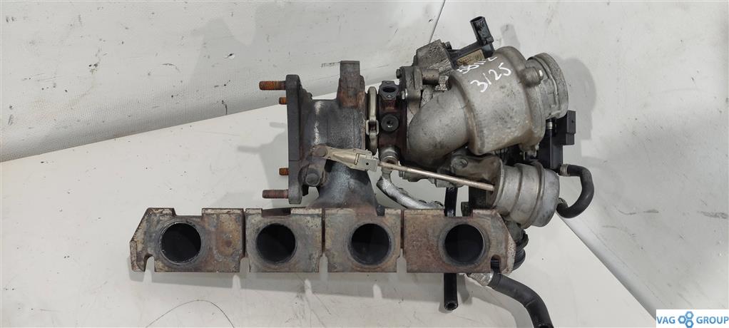 турбина Volkswagen Jetta 5 поколение 2006, 2.0 л., бензин, седан, 06F145701E, 06F145701C, 06F145701H, 06F145701F, BPY, AXX, BWA, 06F145701D, 06F145701G - фото №1