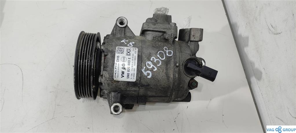 компрессор кондиционера Volkswagen Caddy 3 поколение 2006, 2.0 л., TDi, дизель, фургон, BMP, 5N0820803E, ., BRM - фото №1