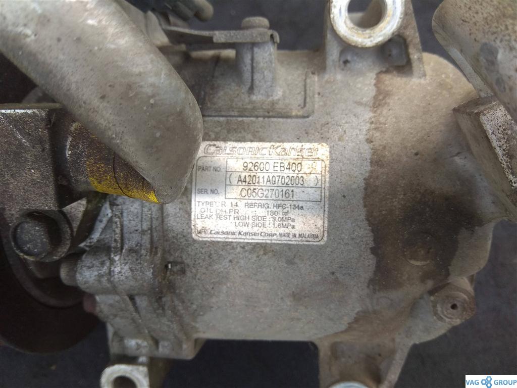 компрессор кондиционера Nissan Navara D40 2007, 2.5 л., DCi, дизель, пикап, YD25DDTI, 92600EB400, . - фото №1