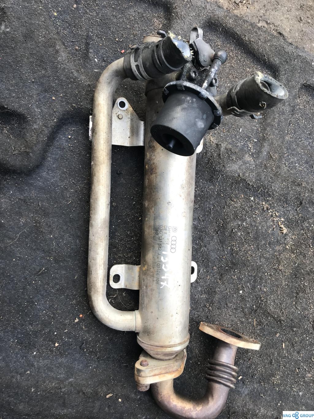 охладитель EGR / Радиатор EGR Volkswagen Golf 5 поколение 2007, 2.0 л., TDi, дизель, хетчбэк 5 дв., 03G131512AE, 03G131512J, BMR, BMN, BUZ, BUY, 03G131531F, 03G131512AP - фото №1