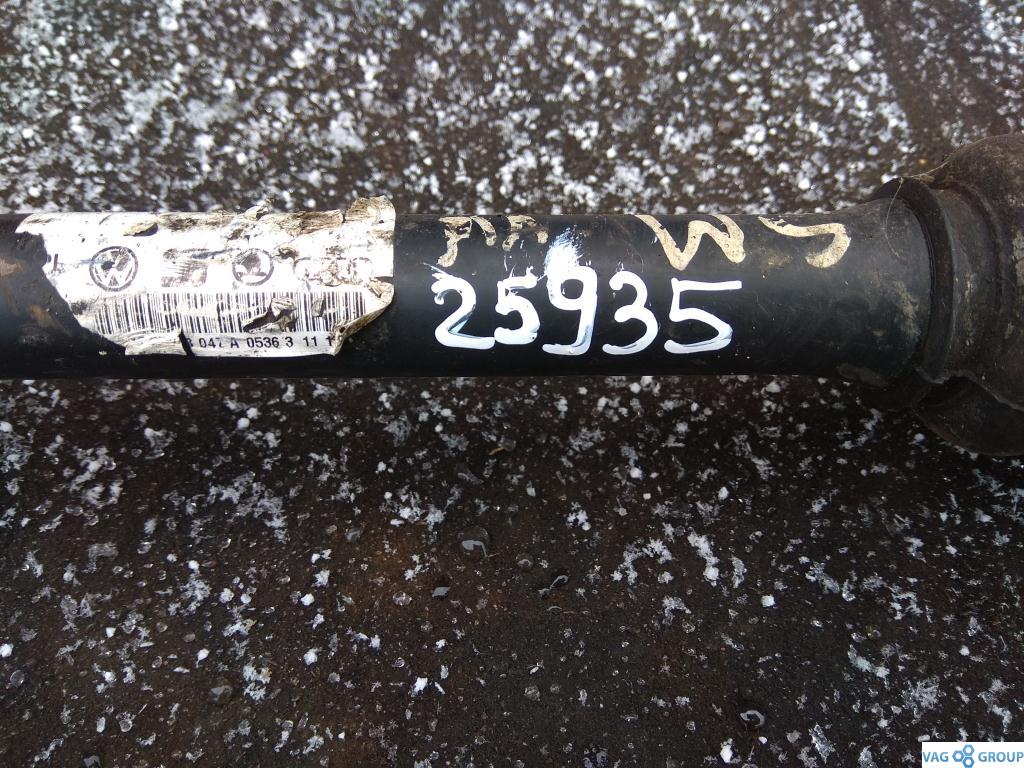 полуось передняя правая (приводной вал, ШРУС) Volkswagen Transporter T5 2006, 2.5 л., TDi, дизель, фургон, 7E0407271R, 7H0407271AA, AXD, 7E0407271AC, 7E0407271S, 7H0407271AC, 7H0407271AF, 7H0407271AH, 7H0407271AL, 7H0407271AS - фото №1