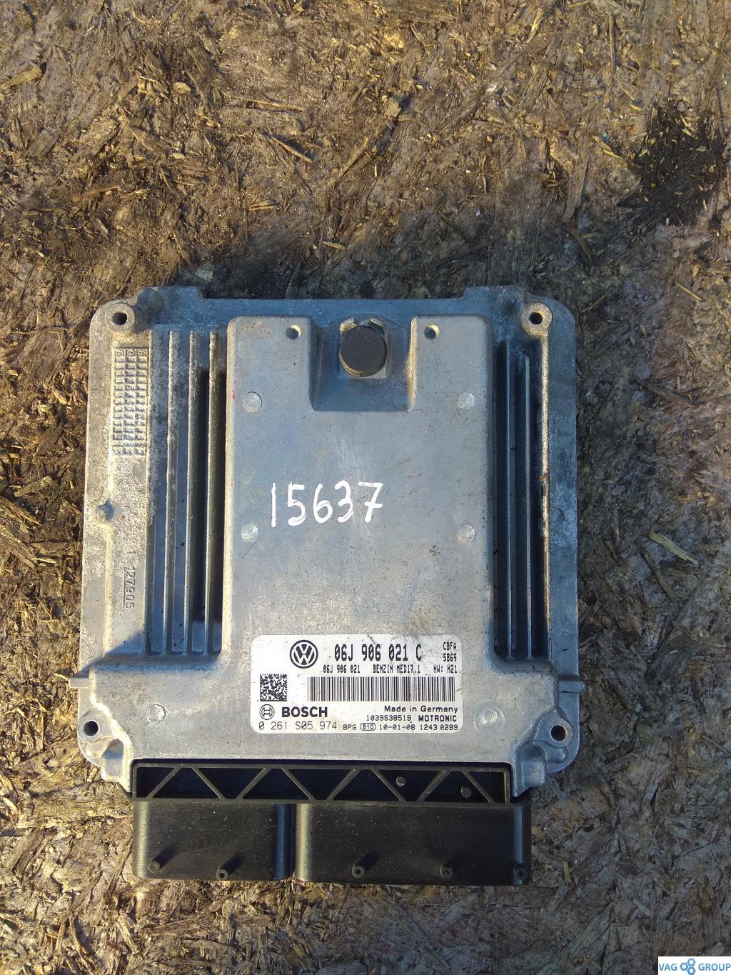 блок управления двигателем Volkswagen Passat B6 2009, 2.0 л., TFSI, бензин, седан, 06J906021C, CBFA, . - фото №1