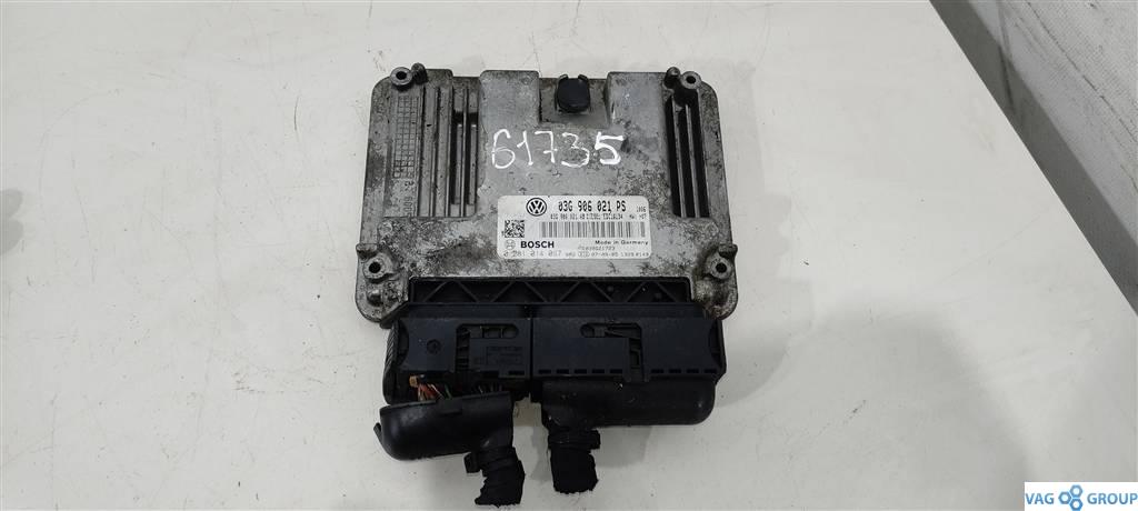 блок управления двигателем Volkswagen Golf 5 поколение 2007, 2.0 л., TDi, дизель, хетчбэк 5 дв., BMM, 03G906021PS, . - фото №1